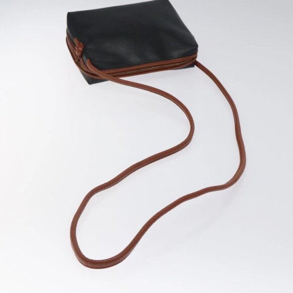 BOTTEGA VENETA Shoulder Bag PVC Black Brown gold Auth - Picture 11 of 16